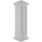 Ekena Millwork 12"W x 48"H End Newel Post with Panel, Flat Capital & Base Trim (Installation kit included) NWL12X48EPF0B0 - alternate 5